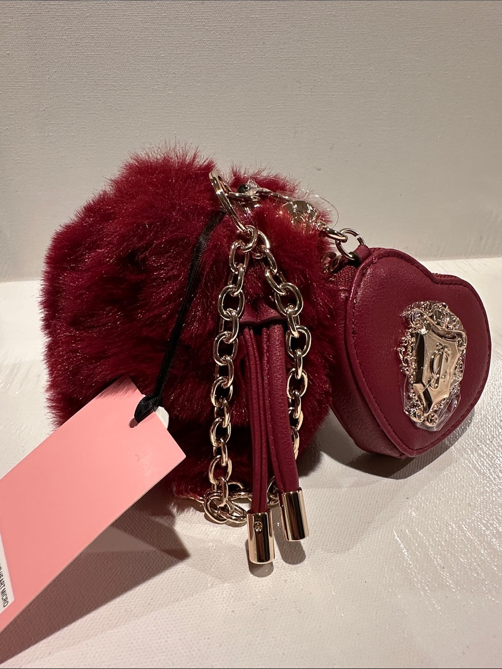 NWT Juicy Couture Zipper Purse and pullstring Pouch Wristlet both detachable.